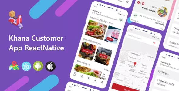 Khana v1.0 - Multi Restaurants And Food Delivery Customer App