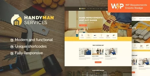Handyman v1.4.7 - Construction and Repair Services Building WordPress Theme