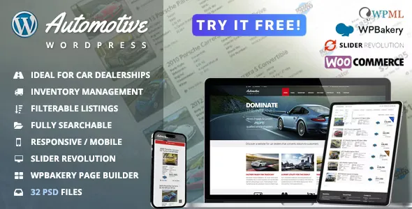 Automotive v12.6 - Car Dealership Business WordPress Theme