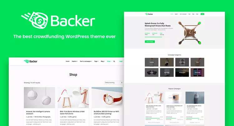 Backer v1.1.8 - The Ultimate Crowdfunding and Fundraising WordPress Theme