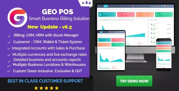 Geo POS v7.1 - Point of Sale, Billing and Stock Manager Application