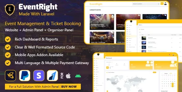 EventRight v6.1 - Ticket Sales and Event Booking & Management System (SaaS)