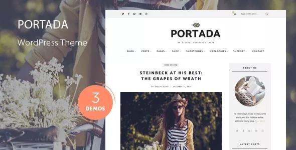 Portada v2.1 - Elegant Blog Blogging WordPress Theme