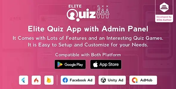 Elite Quiz v2.1.1 - Trivia Quiz - Quiz Game - Flutter Full App + Admin Panel