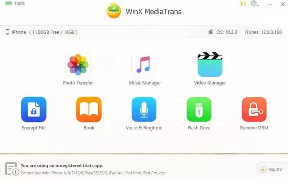 WinX MediaTrans - Phần mềm thay thế hoàn hảo cho iTunes
