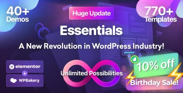 Essentials v3.0.2 - Multipurpose WordPress Theme
