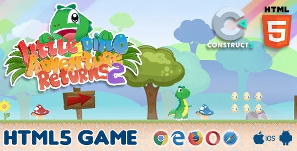 Little Dino Adventure Returns 2 - HTML5 Game Exported