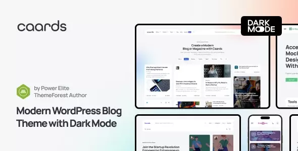 Caards v1.0.4 - Modern Blog & Magazine WordPress Theme with Dark Mode