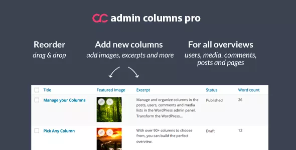 Admin Columns Pro v6.3.5 - Wordpress Column Manager Admin Panel