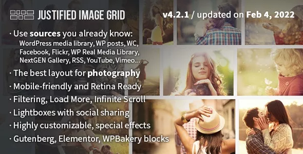 Justified Image Grid v4.3 - Premium WordPress Gallery
