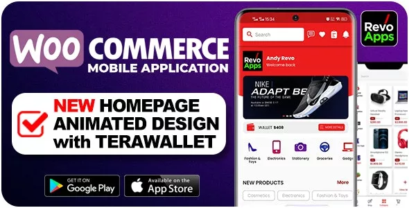 Revo Apps Woocommerce v4.2.0 - Flutter E-Commerce Full App Android iOS